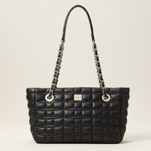 kate spade Black Quilted Leather Chain-Handle Shoulder Bag